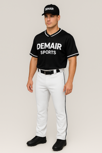 Maillots de baseball personnalisés à séchage rapide en maille lambrissé/ensembles d'uniformes maillots de baseball en gros - Product Image 4