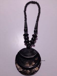 Nouveau fait à la main naturel corne de buffle pendentif collier poli Javed artisanat en forme de fleur perle chaîne Vintage cadeau parfait pour - Product Image 4