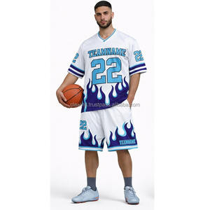 เสื้ออเมริกันฟุตบอลแบบมีสไตล์ โลโก้สั่งทำได้ สีฟ้าอ่อนและสีแดงเลือดหมู เสื้ออเมริกันฟุตบอลพรีเมียม เสื้อกีฬา - Product Image 6