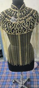 Classic Design Hand Beaded <b>Poncho</b> Style Top Women Girls Wearing Stylish Top Heavy <b>Ponchos</b> for Parties - Product Image 4