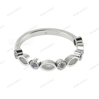 Echter 925 Sterling Silber Blanko-Fassung Marquise-Form Eternity Vermeil Stapelbarer Ring Geeignet für Harz & Asche Arbeitsmaterial Muttermilch