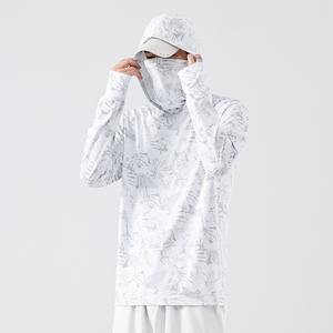 Personalizado bajo MOQ sublimación Impresión de secado rápido poliéster rendimiento pesca Sudadera con capucha UPF 50 camisa de pesca con capucha - Product Image 5