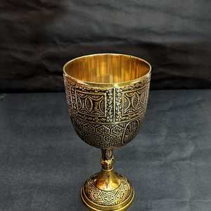 Hecho a mano para copa de vino de latón incluye material estilo uso Iglesia fiesta diseño términos mejorar atraer compradores precio al por mayor - Product Image 6