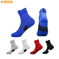 Chaussettes de sport professionnelles montantes pour jeunes, tricotées, respirantes, à compression, anti-humidité, en Spandex/Nylon, pour la course à pied
