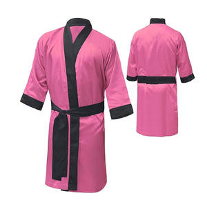 Recién llegado, bata de boxeo con capucha bordada personalizada, bata de satén Premium Para luchadores profesionales y gimnasios - Product Image 1