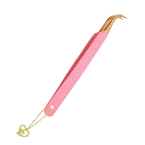 Pinzas de extensión de pestañas personalizables de alta calidad al por mayor pinzas de fibra de pestañas pinzas de etiqueta privada - Product Image 2