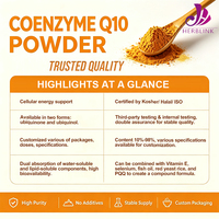 Herblink Halal Coenzyme Q10 en poudre, achat en gros, prix usine, matière première 10% Q10 Coenzyme pour cosmétiques