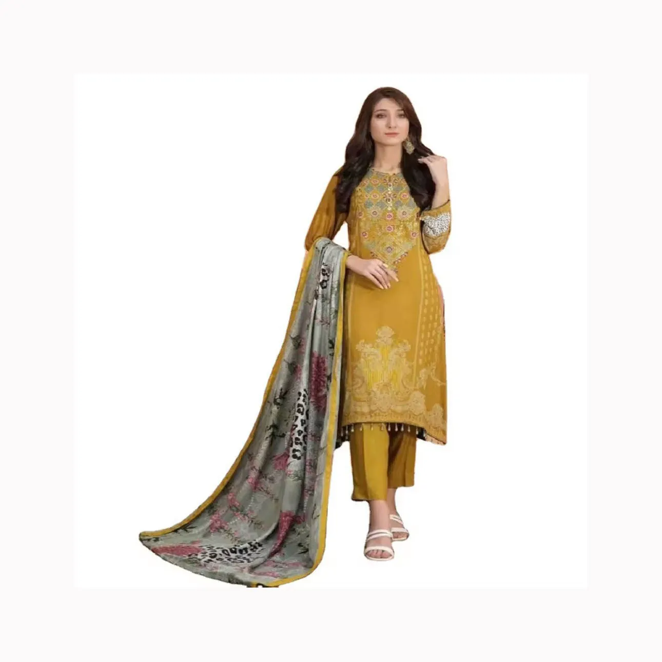Nuevo Kurta diseños mujeres saris ropa India para diseñadores de césped paquistaníes trajes producto para la venta