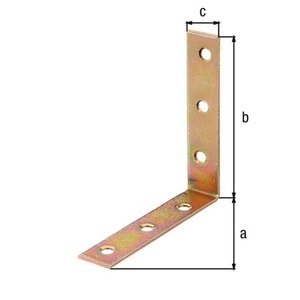 Stuhlwinkel L.90x90mm B.19mm S.2mm STA -D.5,3mm GAH-Pack of 50 <b>Brackets</b> <b>for</b> Enhanced Stability and Durability - Product Image 3