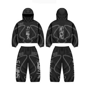 French Terry <b>Zip</b> <b>up</b> Distressed <b>Hoodie</b> Manufacturer Acid Wash Sweatsuit Patch Applique Embroidered <b>Cropped</b> <b>Hoodie</b> Women Tracksuit - Product Image 4