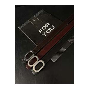 3-Piece Oval <b>Silver</b> Buckle Women's Trouser Belt, <b>Jacket</b> Belt, Shirt Belt, Dress Belt - Black-Burgundy-Brown-<b>Silver</b> - Product Image 3