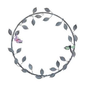 Guirlande arrondie en métal faite à la main avec finition argentée Couronne de luxe pour la maison Guirlande décorative murale de Noël - Product Image 3