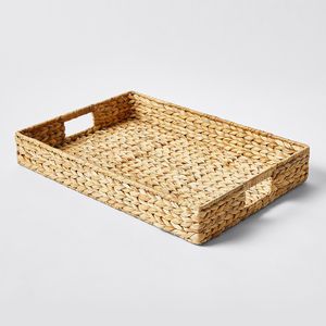 <b>Bed</b> room vanity <b>storage</b> container hand weaving displaying tray top selling water hyacinth trays - Product Image 5