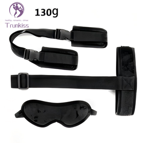 Kragen Handschellen Adult SM <span class=keywords><strong>Sex</strong></span> Produkte mit Augenbinden gebunden an Paare Flirten Alternative Sexspielzeug Zurück Bondage Set - Product Image 2