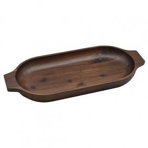 High Quality Custom Rustic Acacia Curved <b>Wooden</b> Serving <b>Tray</b> Wood <b>Tray</b> Suitable for Hotel Breakfast and Party Food - Product Image 6