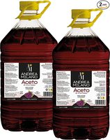 Vinaigre de vin rouge Acetificio Andrea Milano, bouteilles de 5 litres, fermenté à 100%, liquide en vrac, fabriqué en Italie, certifié GMP et IFS, durée de conservation de 5 ans