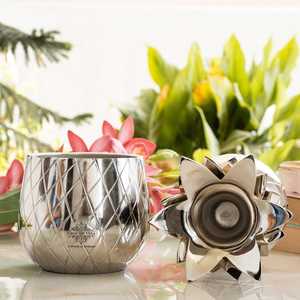 Vaso Metálico Plateado de 700 ml con Forma de Piña para Bebidas y Decoración de Mesa para Fiestas - Product Image 5