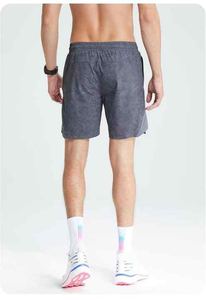 Bermudas décontracté à cinq paires pour hommes, en toile à séchage rapide, à taille élastique, à motif solide pour le fitness, la course à pied et l'extérieur. - Product Image 5