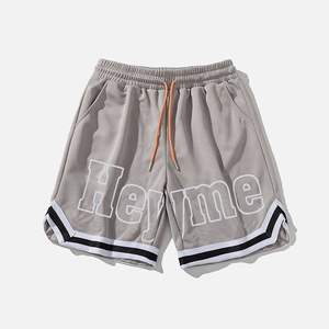 กางเกงขาสั้นตาข่ายโพลีเอสเตอร์100% เล่นกีฬาฤดูร้อนเอวปานกลางแห้งเร็วลายพื้นสำหรับกีฬาวิ่งยิมบาสเก็ตบอลลำลอง - Product Image 2