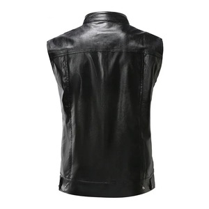 Gilet en peau de mouton décontracté pour hommes, vente en gros, gilet en cuir véritable, veste en cuir de vache de qualité supérieure, coupe tendance - Product Image 3