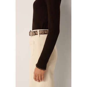 Suéter Casual DOLCEVITA de Lana Merino con Estampado Floral, Decoración Bordada a Rayas, Cierre de Cremallera, Transpirable y Cómodo para Otoño - Product Image 4