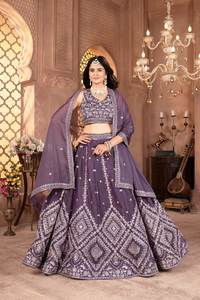 Garba fiesta y ocasión desgaste estrella Georgette tela hilo y bordado trabajo estilo Bollywood Fancy Chaniya Choli con Dupatta - Product Image 2