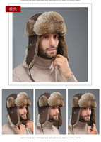 Chapeau de pilote en fourrure de lapin unisexe pour le ski, les sports d'hiver en plein air, chaud, réglable, avec protection des oreilles, nouveau 2026