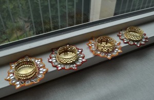 Bougeoir décoratif indien, chauffe-plat, Diwali Diyas, décoration de la maison, décoration traditionnelle, décor d'escalier, décor de dessus de table - Product Image 2