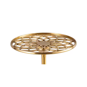 Azora Industries, mesa de centro de aluminio fundido de estilo tradicional de fabricación india, mesa auxiliar decorativa para sala de estar - Product Image 3