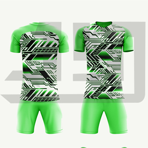 Uniforme de Fútbol para Club, Camiseta y Pantalones Cortos Transpirables, Ligeros, 100% Poliéster, Nombre del Equipo Personalizado para Profesionales - Product Image 1
