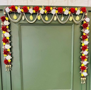 Rose Toran Indian Wedding Decor Puerta delantera colgante para festivales y fiestas Home Event Decor - Product Image 1