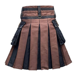 Kilt Escocés Híbrido para Hombre, Tartán Black Watch, Delantal Frontal, Cadena Antigua, Kilt Utilitario Gótico Moderno 2026 - Product Image 4