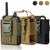 Étui radio tactique Molle pour ceinture de service, pochette pour interphone de chasse, étanche, doublure en nylon souple, fermeture éclair, utilisation extérieure