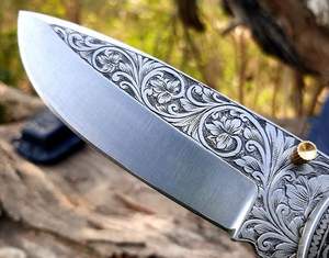 Couteaux pliants haut de gamme pour la survie, la randonnée, la chasse, le camping, couteau de poche tactique gravé pour la chasse et le camping - Product Image 5