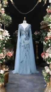 Elegant Anti-Static Women's Long Formal Evening Gown Hand-<b>Beaded</b> Floor-Length Dress with Natural <b>Waist</b> for Party Prom Wedding - Product Image 3