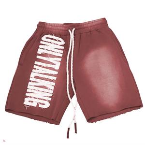 Pantalones Cortos de Malla Vintage Más Vendidos para Hombre, Lavado Ácido, 100% Algodón con Bordado, Estilo Urbano Oversize, Secado Rápido, Ecológicos - Product Image 1