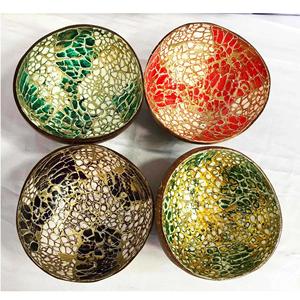 Bol en coquille de noix de coco du Vietnam Style design vintage Tropical de haute qualité écologique nouveaux ensembles de vaisselle fabriqués à partir de coquilles de coco - Product Image 1