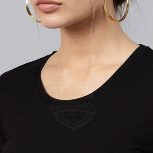 เสื้อครอปคอตตอนดีไซน์ตามสั่งสำหรับผู้หญิงใส่สบายระบายอากาศได้ดีสไตล์ลำลองสำหรับใช้งานกลางแจ้งสีทึบสำหรับฤดูร้อน - Product Image 4