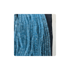 Wholesale Natural Sky <b>Blue</b> Topaz Faceted Rondelle <b>Beads</b> 5-7mm Approx. Size 8 Inches for Jewelry Making - Product Image 4