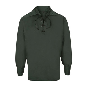 Jacobite camicia da uomo estiva Casual da uomo in saia di cotone con collo alto sostenibile Ghillie Design jacobite camicia da uomo - Product Image 4