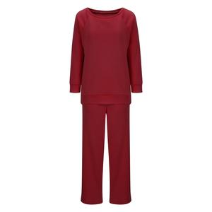 Ensemble de survêtement de sport ample 2 pièces pour femmes sweat à capuche chaud et pantalon polaire pour l'automne et l'hiver motif solide épaule tombante - Product Image 3