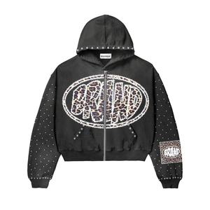 Sudadera desgastada personalizada para hombre, algodón de gran tamaño, alta calidad, 450 GSM, ropa de calle pesada, Sudadera con capucha lavada con ácido - Product Image 1