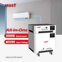 Système solaire complet hors réseau MUST 5000W, 3KW, 4KW, 5KW, tout-en-un, panneaux solaires, système énergétique, prix pour l'électricité domestique