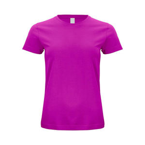 Camiseta de Algodón Personalizada para Mujer, Transpirable, de Media Manga, con Hombros Descubiertos, Estilo Jersey, Simple, Lisa, Informal, para Verano, Suministro ODM - Product Image 1
