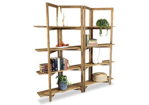 Estantería simple de <span class=keywords><strong>madera</strong></span>, mueble de Casa de Campo Antiguo WABI SABI, suelo moderno - Product Image 2