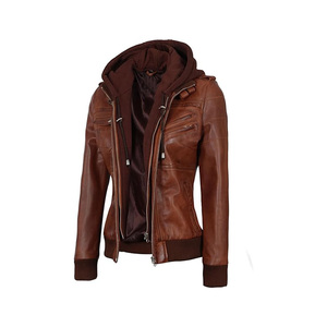 Cómoda chaqueta de cuero para mujer, transpirable, antiarrugas, impermeable, ecológica, de primera calidad, chaqueta ligera para mujer - Product Image 6