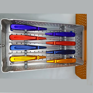 Juego de 8 curetas ortopédicas para huesos Volkmann con caja de esterilización, curetas cervicales arcoíris, juego de mangos de Color, juego de curetas para columna vertebral - Product Image 3