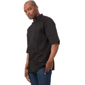 Media manga Chef abrigo doble botonadura poliéster uniforme chaqueta Unisex accesorios cocina restaurante Hotel ropa de trabajo al por mayor - Product Image 1