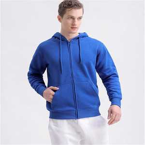 Wholesale High Quality Knitted Soft Fabric Drop Shoulder Pullover Hooded Sweatshirt Men Winter 100% Cotton Drawstring Pocket - Product Image 3