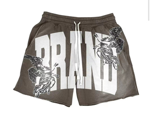 Conjunto de camiseta y pantalones cortos personalizados OEM, conjuntos de camiseta y pantalones cortos lavados con ácido de peso pesado, chándal para hombre, conjuntos cortos de camiseta de 2 piezas - Product Image 3